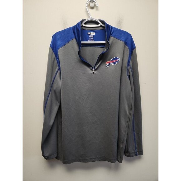 Bufflao Bills NFL Team Apparel Womens Size XL TX3 Cool Long Sleeved Zipper Shirt - Picture 1 of 5